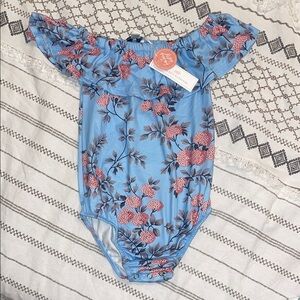Floral Blue Kids One Piece